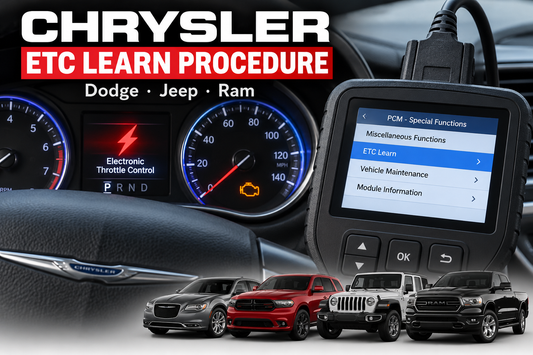 Chrysler Electronic Throttle Control (ETC) Learn Procedure